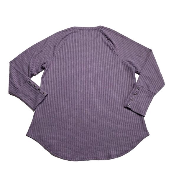 Chaser Waffle Knit Long Sleeve Thermal Top Shirt Lavender Purple Sz XXL NWT - Picture 5 of 14